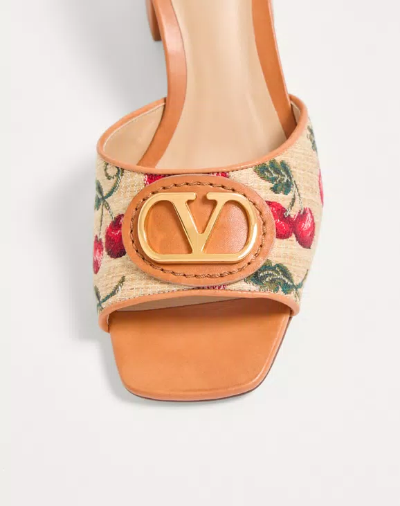 Valentino Vlogo Signature Cherryfic Slide Sandal 60Mm - Image 4